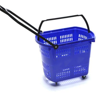 China 2021 Supermarket Factory Price Supermarket Trolley Trolley Cart With Handle Cover Shopping Basket Retail With 4 Wheels For Sale for sale