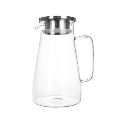 China China Manufacturer Wholesale Nordic Cold Body Eco-friendly Recyclable Borosilicate High Borosilicate Glass Cooling Kettle for sale