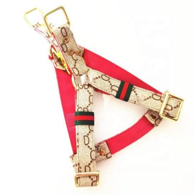 China Popular Luxury Trend DETACHED Design Fashion Brand GD Letter Stainless Steel Dog Collar Harness Leash Set for sale