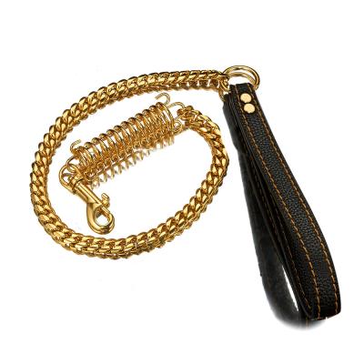 China New DETACHED Pad Large Stainless Steel Dog Chain Explosion Proof Punch Bold Leash for sale