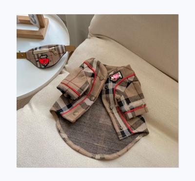 China Sustainable Luxury Pet Clothes New Design Classic Plaid Fashion British Brand B Dog Coat for sale