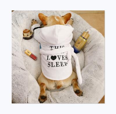 China Viable Factory Fashion Trend Design Wholesale Pet Pajamas Dog Bathrobe for sale