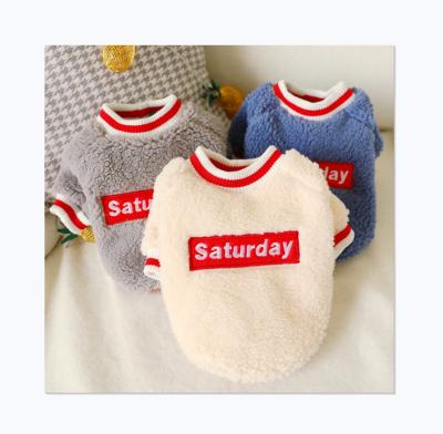 China Sustainable Pet Clothes Wholesale Cute Lamb Wool Dog Winter Sweater for sale