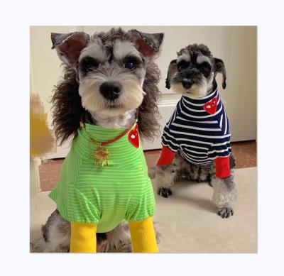 China Fashion trend street brand style design viable soft and cute pet basing shirt dog clothes for sale