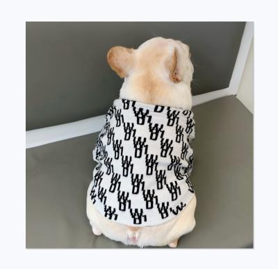 China Viable trend black and white double-sided design fashion street brand dog Korean popular sweater for sale