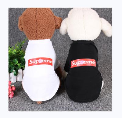 China USA Trend Brand Logo Design Cute Piggy Pet Stocked Summer Clothes Dog T-shirt for sale