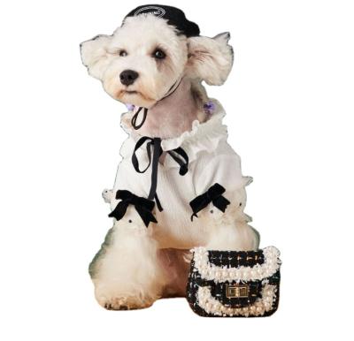 China Four Seasons Velvet Bow Lace Lady Cute Pet Dog Long Lasting Universal Comfy Material Sleeves for sale