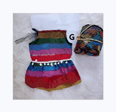 China Viable New Design Fashion Trend Colorful Stitching Brand Style Luxury G Dog Dress for sale