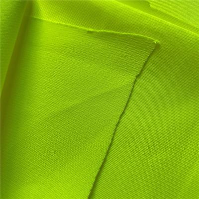 China Fluorescent Reflective Fabric Polyester Knit Fabric For Sportwear Uniform Traffic Vest for sale