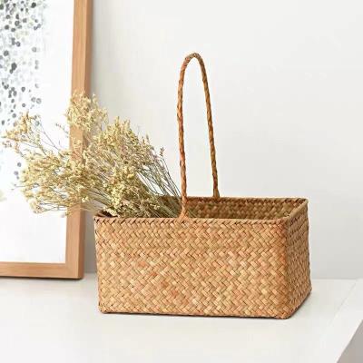 China Wholesale Picnic Hamper Set Spring Wicker Design New 2020 Portable Food Gift Storage Gift Woven Basket Cheap Rectangle for sale