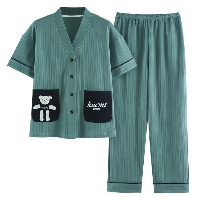 China Factory sale women's green single nightgowns women's polyester breathable warm direct sleepwear cotton nightgowns for sale