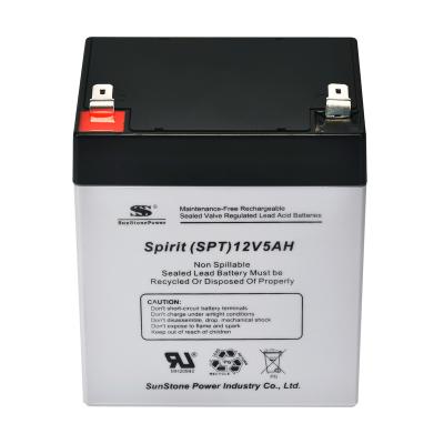 China Consumer Electronics High Reliability 12V 5Ah Operation Emergency Lighting UPS Maintenance Free Lead Acid Battery for sale