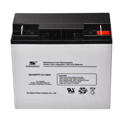 China Consumer Electronics Mains Power Operation 12V 18Ah Energy Storage UPS Maintenance Free Rechargeable Backup Lead Acid Battery for sale