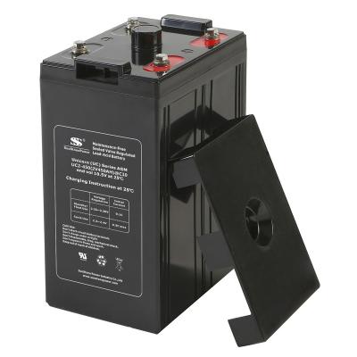 China Power tools tools solar battery 2V450AH VRLA AGM battery 10 years long life deep cycle rechargeable maintenance free solar battery UC2-450 for sale