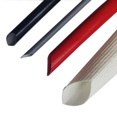 China High Withstand Voltage Class H Motor Winding Materials Silicone Fiberglass Rubber Coated Braided Sleeving for sale