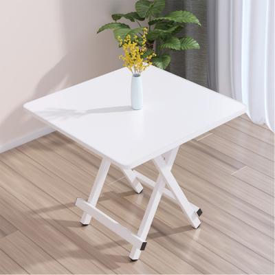 China Adjustable Simple Modern Metal Frame Modern Style Furniture Kitchen Space Saving White Color (Size) Folding Dining Table For Small Spaces for sale