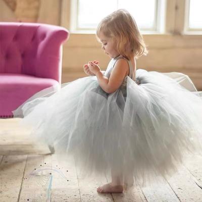 China Anti-Wrinkle Factory Direct Tulle Puffy Fluffy Sleeveless Dress For Toddler Girls Dress Tutu Skirt Gauze Birthday Dress for sale