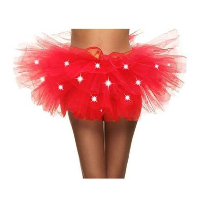 China Sale Breathable Like Hot Women Girls Costume Dance Skir LED Lamp Light Skirt Adult Tulle Short Skirt for sale