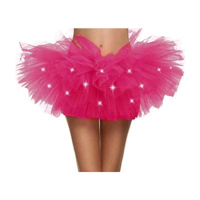 China Hot Selling 5Layers Breathable Led Lamp Ballet Tulle Tutu Pettiskirt Dance Skirt for sale