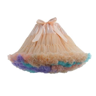 China Breathable Hot Sale Professional Made New Style Tutu Puffy Tiered Tulle Skirt Women for sale