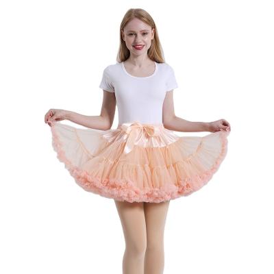 China 2021 Manufacturer Supply Breathable Pure Color Chiffon Adult Ballet Tutu New Long Adult for sale