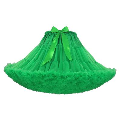 China Best Quality Breathable Ballet Chiffon Pure Color Adult Essential Tutu Multi Layer Tulle Skirt for sale