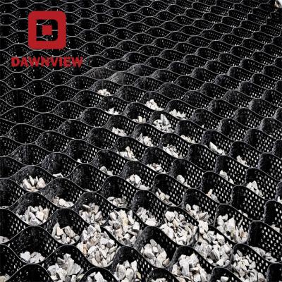 China Industrial Dawnview Textured And Perforated HDPE Geocells Road Stabilization 50mm Height Geocell for sale