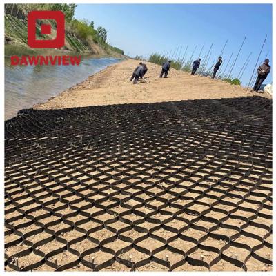 China Dawnview 150mm industrial geocell gravel stabilizer plastic geocell for erosion control and slope protection for sale