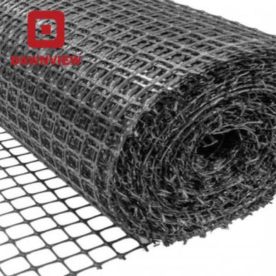 China Dawnview 35-35KN industrial plastic geogrid mesh polypropylene biaxial plastic geogrid for slope protection for sale