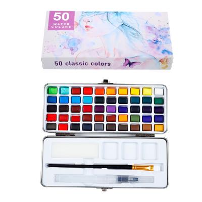 China Art Painting Hot Sales 90Color Watercolor Paint Hand Painted Paint Set With Brush For Watercolor Art for sale