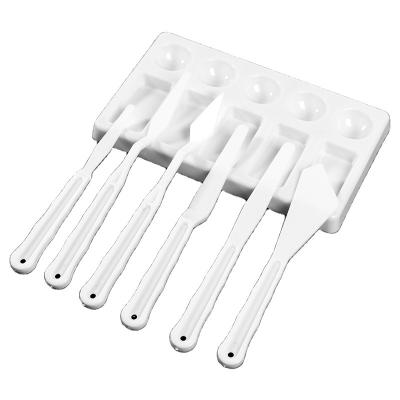 China 1pcs Plastic Palette Knife+5 Set Plastic Art Tools Gouache White Scraper for sale