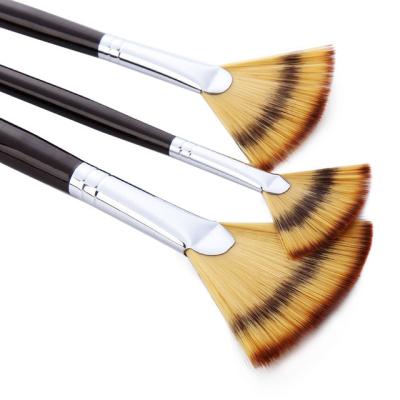 China BOMEIJIA 3pcs Nylon Hair Fan Brush Watercolor Painting Oil Art Paint Brush Pen Acrylic Set for Artists Art Supplies for sale