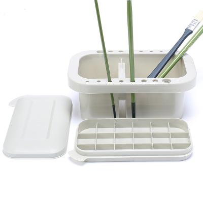 China Multifunctional Plastic Art Painting Wash Pen Brush Palette Wash Brush and Bucket with Oil Painting Gouache for Wholesale for sale