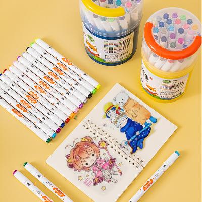 China Eco-Friendly Materials Wholesale Primary School Safe Non-Toxic Student Double Head Water Soluble Art Painting Marker Set for sale