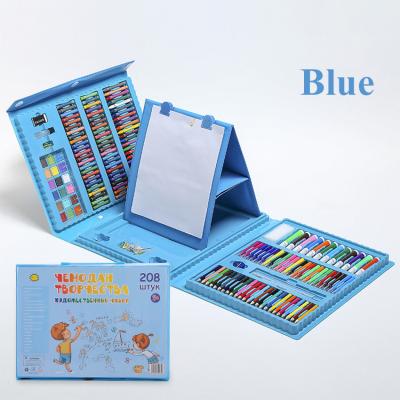 China Kids Drawing 208 Pieces Kids Drawing Tools Colored Crayons Markers Pencil Watercolor Art Painting Set Supplies for sale