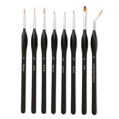 China Beauty Painting Tools BOMEIJIA Retail 8pcs Hot Selling Art Painting Wooden Handle Paint Brush Professional Nylon Hair Brush Set for sale