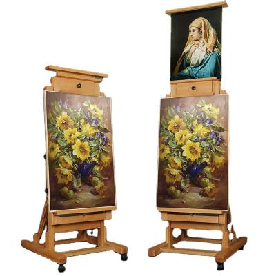 China Wholesale Painting Luxury Multi-Function Factory Source Factory Studio H Solid Easel Type Beech Wood Easel for sale