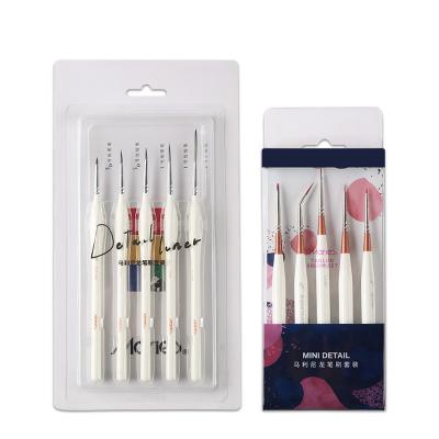 China Maries China Factory Wholesale 5PCS Professional Artist Nylon Hair Miniature Painting Brush Set For Retail Painting for sale