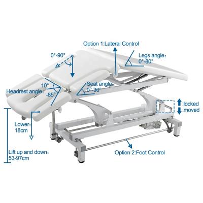 China Contemporary Physiotherapy Table Bed Tilt Treatment Table Physiotherapy Bed Electric Traction Bed for sale