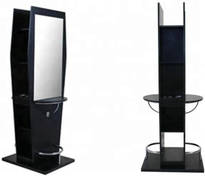 China Traditional Double Height Salon Mirror Furniture For Hair Salon for sale