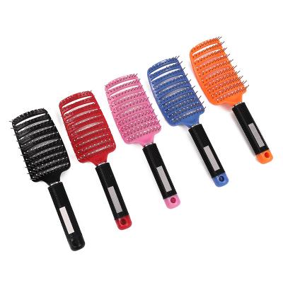 China Salon Hair Make Best Selling Women Large Plastic Curved Comb Scalp Massage Comb Salon Hairdressing Styling Tools Comb for sale