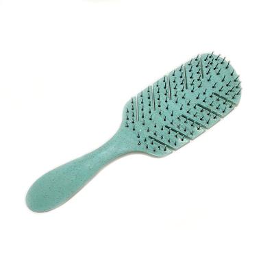 China Salon Hair Make Plastic Hair Brush Wholesale Dig Hair Home Scalp Fluffy Comb Big Leaf Shape Detangling Comb for sale