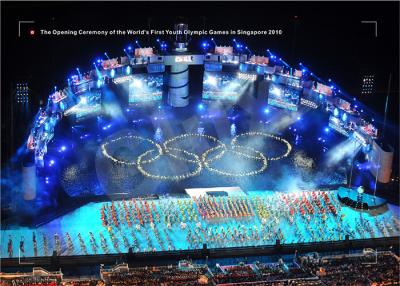 China Glux que anuncia telas do diodo emissor de luz para os Jogos Olímpicos 2010 da juventude em Singapura à venda