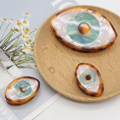 China 2022 Fashion Hot Selling Good Quality Evil Eyes Acrylic Hair Clips Demon Eye Acetate Hair Claw Clip For Lady Girls for sale