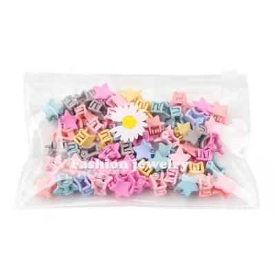 China Wholesale 32pc/bag Kids Slick Hair Claw Mini Frosted Color Hair Clips Cute Diy Small Children's Hair Accessories For Girls for sale