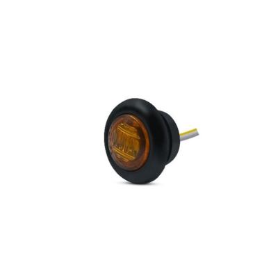 China High Brightness LED DOT SAE E-Mark 3/4 Inch Amber Round Trailer Side Marker Lamp Clearance Lights For Trucks for sale