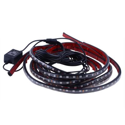 China Car Remote Control Car LED Chassis Lamp RGB Underbody Glow Atmosphere Lamp 4pcs APP Voice Auto Light Auto Car Under Decoration Lights for sale