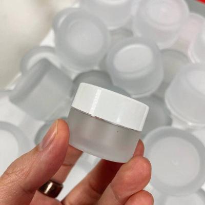 China Recyclable 50g Pet Double Wall Custom Matte Frosted Plastic Cosmetics Face Empty Cream Jars Packaging Container for sale