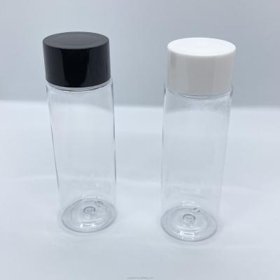 China 100ml 120ml 150ml 200ml 250ml Plastic Clear Facial Toner Bottle Cosmetic Skin Care Cosmetic Packaging With White Screw Caps Bottle for sale