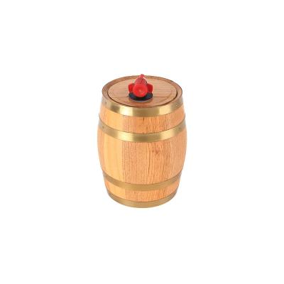 China Handmade Custom 3L Oak Wine Barrel With Gold Steel Hoops For Aging Used Oak Wine Barrels for sale